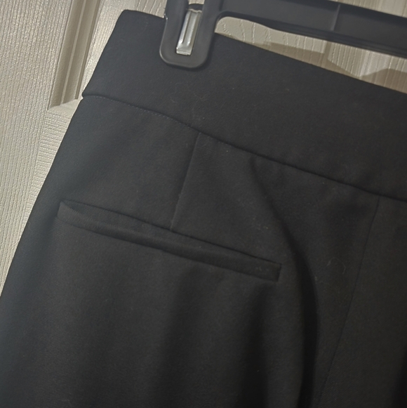 FRAME Wide Leg Zip Front Twill Trousers, Structured Black Dress Pants, Sz 10 - Picture 10 of 14